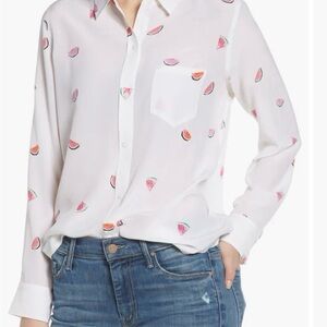Rails White Top with Watermelon Design